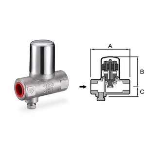 Trampa de Vapor Bimetálica de Acero Inoxidable Serie TSB73 SMC32 con Brida ANSI 300 y Rosca NPT - Product Image 1