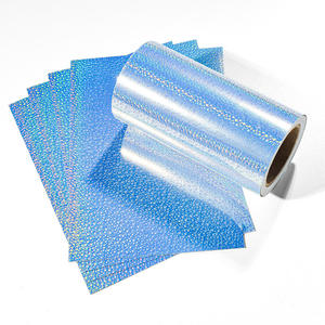 Papel Adhesivo Holográfico Imprimible para Impresoras Láser e Inyección de Tinta, con Patrón de Gotas de Agua Pequeñas, Rollo de Etiquetas Adhesivas en Blanco - Product Image 1