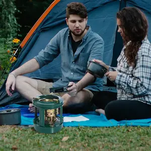 Fornello <span class=keywords><strong>a</strong></span> Cherosene Portatile Mini con 8 Stoppini, Attrezzatura Multiuso per Campeggio, Picnic ed Escursionismo - Product Image 4