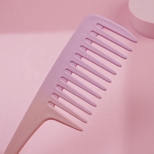 Juego de peines de cepillos Afro Rosa personalizados, cómodo palillo de dientes anchos para uso doméstico para peinados de mujeres y hombres con logotipo personalizado - Product Image 5