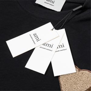 T-shirt da <span class=keywords><strong>uomo</strong></span> personalizzata in puro cotone pesante 230g di alta qualità, <span class=keywords><strong>abbigliamento</strong></span> <span class=keywords><strong>estivo</strong></span> da <span class=keywords><strong>uomo</strong></span> AMI con maniche corte ricamate - Product Image 4