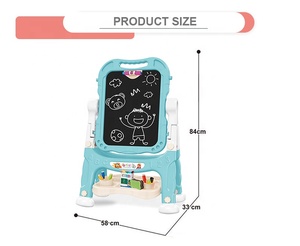Crianças prancheta magnética dupla face diy art jogo tablet brinquedo com rotação de 360 - Product Image 6
