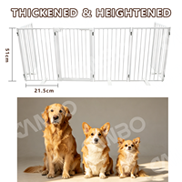 Barrière pour chien CanboPet pour grands chiens, barrière pliable en métal avec porte, barrière autoportante pour intérieur et extérieur