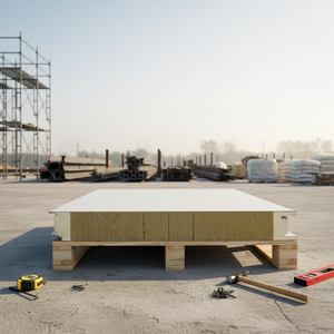 Panel de Lana de Roca de Grado Estructural con Sellado de Bordes de PU, Aislamiento Acústico para Techos y <span class=keywords><strong>Paredes</strong></span> de Fábricas y Talleres - Product Image 1