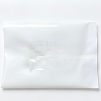 Pochette en plastique transparente auto-adhésive scellée à l'arrière avec logo personnalisé pour l'emballage de tampons et de lingettes humides