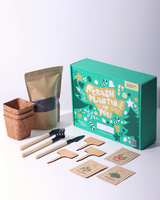 Kit de démarrage de jardin d'herbes aromatiques compact pour l'intérieur, 24 plantes, mini-kit de culture pour enfants