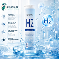 Comprimés d'eau hydrogénée H2 KingFisher Private Label, complément minéral pour l'hydratation quotidienne, l'énergie, le bien-être cognitif