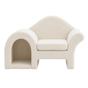 Sofá Cama <span class=keywords><strong>de</strong></span> Madera Moderno y Minimalista 2 en 1 para la <span class=keywords><strong>Convivencia</strong></span> entre Humanos y Mascotas, con Cueva Oculta, Asiento Acolchado Grueso, Diseñado para Gatos y Perros Grandes - Product Image 1