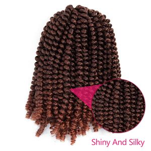Leilong 8'' Tresses synthétiques pré-torsadées Black Beauty, cheveux colorés <span class=keywords><strong>avec</strong></span> Passion Spring Locs pour tressage - Product Image 3