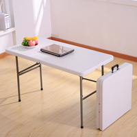 Table d'Extérieur Pliante en Plastique pour Fête, Repas, Location, Plateau en HDPE, Châssis en Acier Solide de 1,80 m
