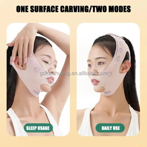 Logo personnalisable visage minceur Gel de beauté <span class=keywords><strong>Anti</strong></span>-<span class=keywords><strong>rides</strong></span> vieillissement sommeil V ligne forme visage en forme de masque de levage sangle de cou de levage - Product Image 4