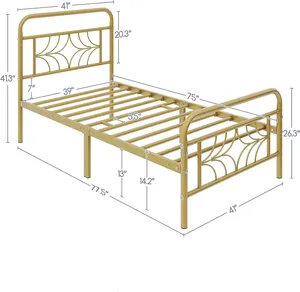 Wholesale twin Full Queen King Iron bed Frame Heavy Duty Steel Metal Beds