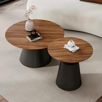 Conception de ferme minimaliste moderne Panneau en MDF durable Mobilier de maison Table basse en métal