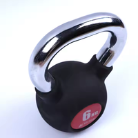 Kettlebell en acier recouvert de caoutchouc antidérapant, poids standard personnalisable, durable, pour la mise en forme physique, l'entraînement de force et le développement musculaire