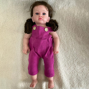 編組髪型甘いプリンセス生まれ変わった人形50cm 20インチ長髪の赤ちゃん女の子シリコーン生まれ変わった人形 - Product Image 2