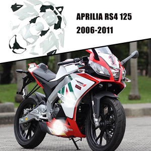 Personnalisation sur mesure - <span class=keywords><strong>Prix</strong></span> usine - Kit de carénage ABS blanc non peint pour Aprilia RS4 125 2006-2011 - <span class=keywords><strong>Carrosserie</strong></span> injectée - Product Image 2