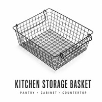 Panier de rangement rectangulaire en acier inoxydable noir moderne pour comptoir de salle de bain, imperméable et multifonctionnel