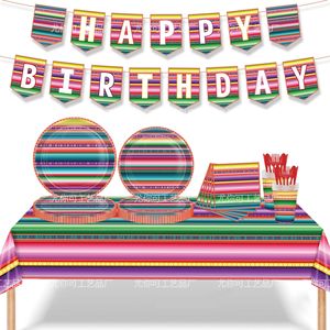 Mexican Carnival Theme <b>Tablecloth</b> <b>Rectangle</b> Digital Printing Party Decor Birthday Celebration Venue Setup Props - Product Image 5