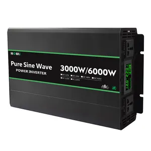 HOULI 6000W 12V 48 Volts Dc 220 Volts Ac Inverter Pure Sine Wave 6000 Watt Inverter 12v To 110v Inverter Onda Pura