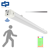 Lampe linéaire à capteur étanche 5FT 44W, éclairage commercial et industriel, lumière LED tri-étanche, bureau, couloir, école, IP66 IK10 120