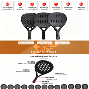 Raqueta de Pádel Elite 12K de Fibra de Carbono, Forma Profesional con Máximo Control y Alta Elasticidad para Nivel de Torneo - Product Image 3