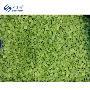 Sinocharm BRC, 10*10 мм, кубик свежего хрустящего замороженного зеленого перца, кубик IQF, зеленый перец