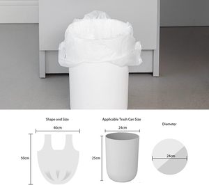 ถุงขยะหัวหม่าเหิงชุนแบบมีหูหิ้ว ไม่มีกลิ่น ถุงใส หนา 0.9 มิล น้ำหนัก 3 กรัม/ใบ ขนาด 40x50 ซม. แพ็ค 112 ใบ - Product Image 2