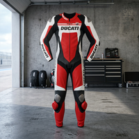 Costume de moto en cuir de vachette | Costume blindé rouge pour hommes | Combinaison de course et de piste de moto de vente chaude |