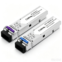 Konektor LC 1.25Gb/s 1000BASE BiDi 40km T14/R13 Modul SFP Temperatur Industri Simplex FTTX Transceiver Optik 4G Single