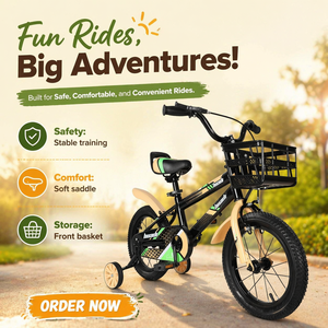<span class=keywords><strong>Biciclette</strong></span> per bambini con telaio in acciaio da 12, 14, 16, 18 pollici, personalizzabili con più colori e MOQ basso, con rotelle. - Product Image 1