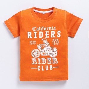 เสื้อยืดเด็กผู้ชายพิมพ์ลายผ้าฝ้ายแท้ทรงปกติ สไตล์ California Rider เนื้อผ้านุ่ม ระบายอากาศได้ดี สวมใส่สบาย พิมพ์ลายกราฟิก สำหรับใส่ลำลอง - Product Image 1