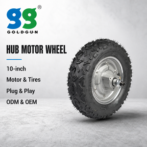 Motore mozzo GOLDGUN da 10 pollici 500W con pneumatici, 24V 36V 48V 5Nm, per tosaerba elettrici e scooter - Product Image 1
