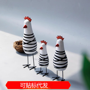Wooden Cartoon Chick Ornament Pine Handmade Desktop Decoration Home Decor Gift - Product Image 5