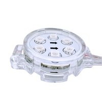 Profilé d'aluminium de 30 à 50mm pour l'extérieur, éclairage permanent de pierres précieuses RVB, nœud de pixel LED de Noël avec programme ou éclairage programmable