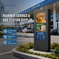 Kiosque d'affichage LCD extérieur INGSCREEN avec verre trempé antivol, système audio intégré, résistant à la poussière et à l'eau