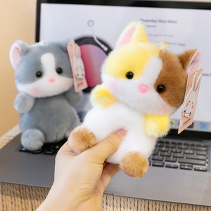 En gros Porte-clés en peluche chaton moelleux avec billes lestées à l'intérieur, breloque de sac en peluche mignonne, jouet en peluche, cadeau créatif pour enfants - Product Image 6