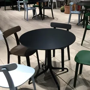 Alta Presión duradera hpl fácil de limpiar, comedor sólido laminado formica mesas de comedor tops