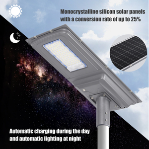 Nhôm thông minh 220lm/W Đèn năng lượng mặt trời chiếu sáng ngoài trời cảm biến chuyển động không thấm nước 100W 200W 300W tất cả trong một đèn đường năng lượng mặt trời - Product Image 3