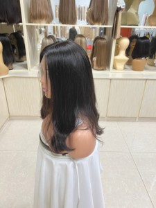 Peluca de Cabello Humano Virgen Chino de Lujo con Encaje Frontal HD, Peluca Judía Kosher Certificada, Cobertura Modesta para Encaje 150% Pequeño/Grande - Product Image 3