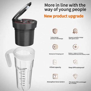 Licuadora Portátil de 16 Oz para Gimnasio, Tipo C, Recargable, para Batidos, con Pajita y Cepillo - Product Image 3