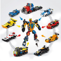 EPT 8 en 1, 3 transformations, camion robot, blocs de construction, compatibles avec les principaux blocs de marques majeures, kit de modèle d'assemblage DIY