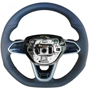 Rueda de dirección de fibra de carbono personalizada para <span class=keywords><strong>Volkswagen</strong></span> GOIF 8 Gti GTS Tiguan L, conjunto de volante de cuero multifuncional - Product Image 6