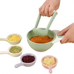 Baby Grinding Bowl <b>Set</b> Safe Baby Manual Food Grinder and Bowl Infant Fruit Puree Grinding <b>Tools</b> Toddler Feeding Supplies - Product Image 1