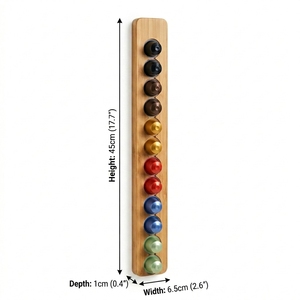 Support mural vertical en bambou pour 12 capsules Nespresso, colonne simple, rail pour capsules, nouveau modèle - Product Image 3