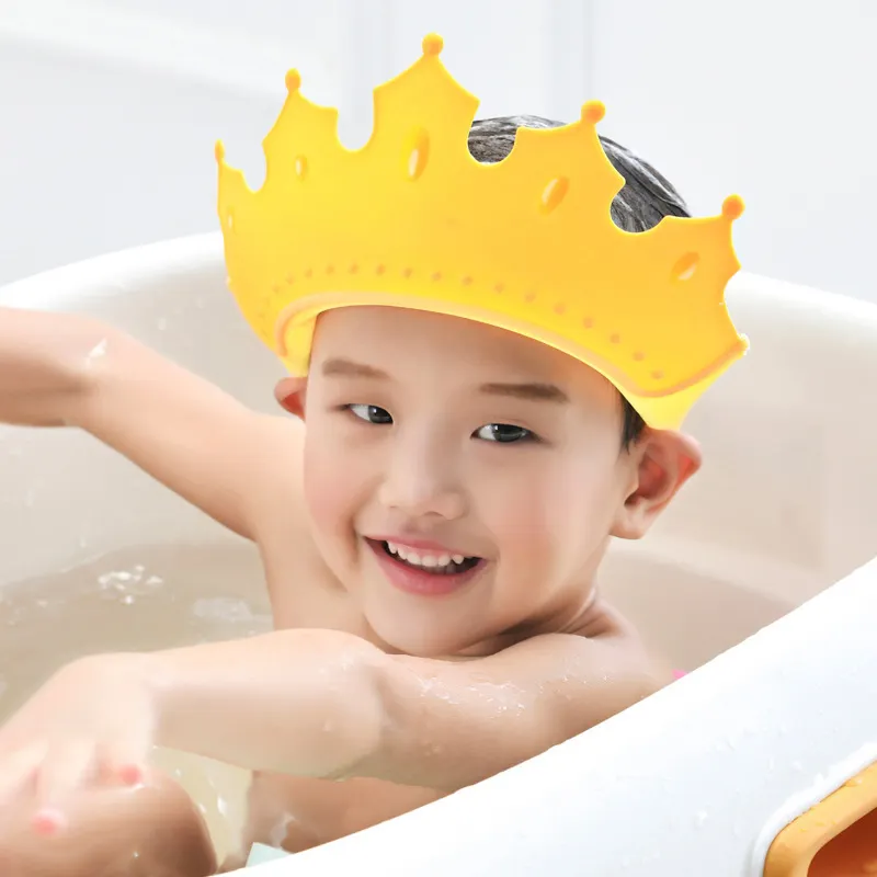 Bebek duş c-ap yıkama saç bebek banyo c-ap su geçirmez ayarlanabilir boyutu çocuklar bebek şampuan şapka