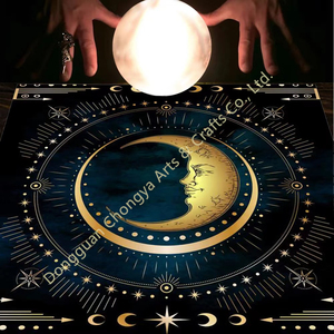 29.5 inç kadife sunak bez masa örtüsü sarkaç sihirli pentagramı Runes <span class=keywords><strong>Tarot</strong></span> sunak masa örtüsü cadılık goblen - Product Image 5