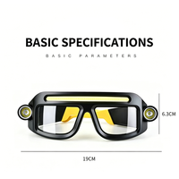 Lunettes LED rechargeables avec éclairage COB frontal, lunettes de sécurité de travail, lampe frontale pour la réparation automobile et la construction