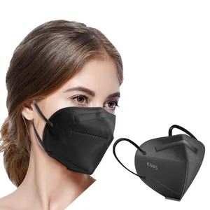 FFP2 MASKER penyaring setengah telinga, lingkaran telinga dengan klip hidung yang dapat disesuaikan untuk pertanian industri makanan konstruksi 6ply 10 Pak KN95 MASKER