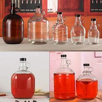 Bouteille en verre cristallin FastRack avec bouchon en liège, capacité de 4000 ml, pour la fabrication de vin, de bière et de tequila à domicile, marque Xingda