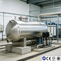 304 Edelstahl Horizontaler Lagertank 500-50000L SS304 Sanitär-Flüssigkeitslager ASME CE Hersteller